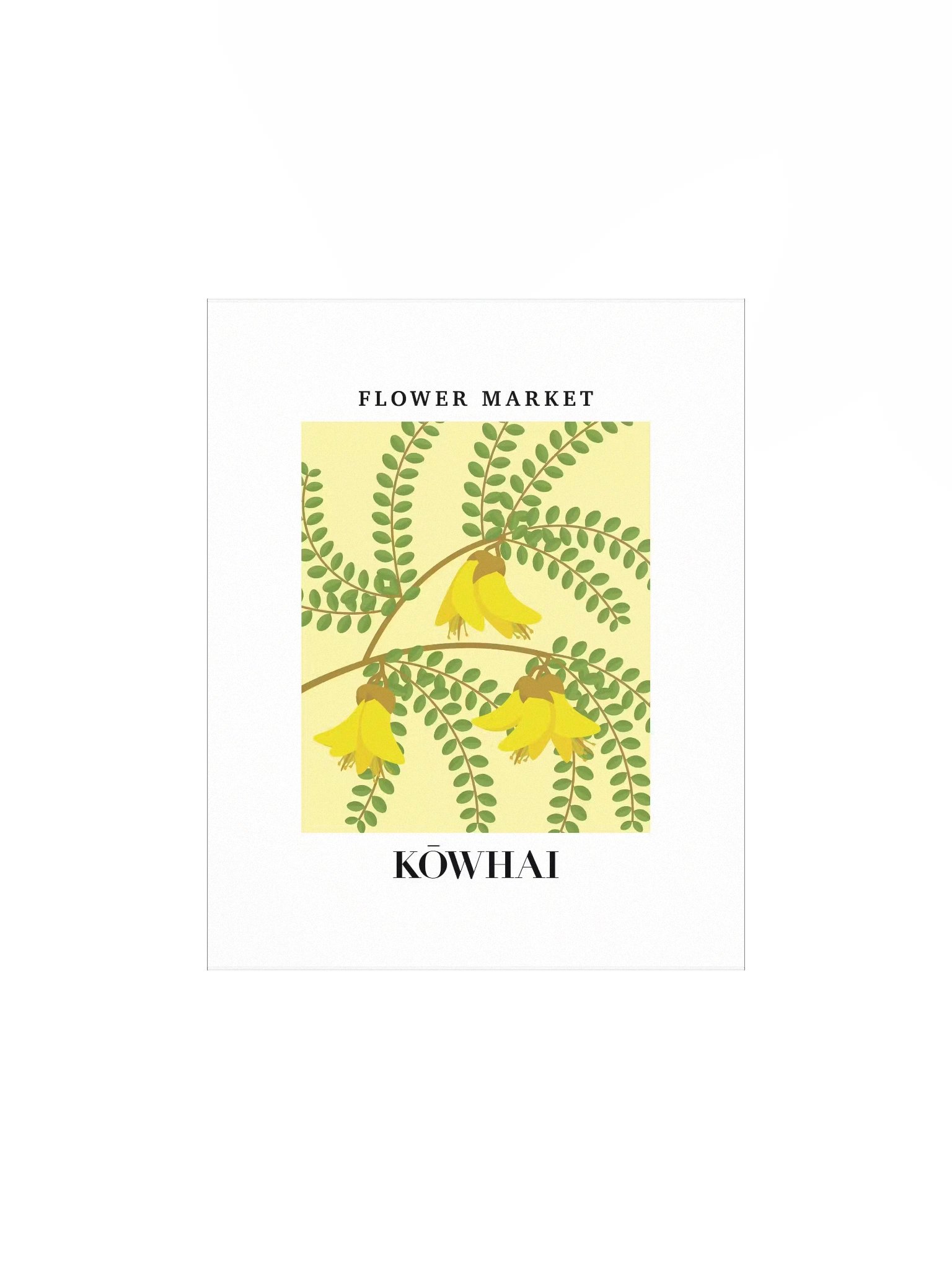 New Zealand Flower Market - Kowhai Flower - Unframed Wall Art product image (2)
