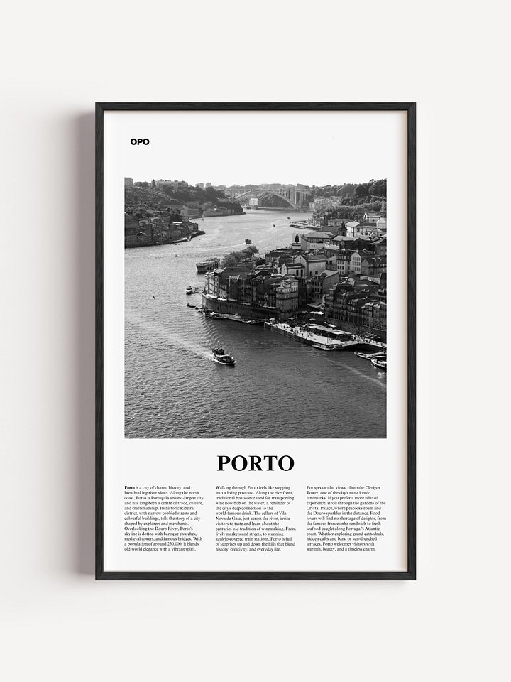 Porto 01 Newspaper Poster | Framed product image (1)