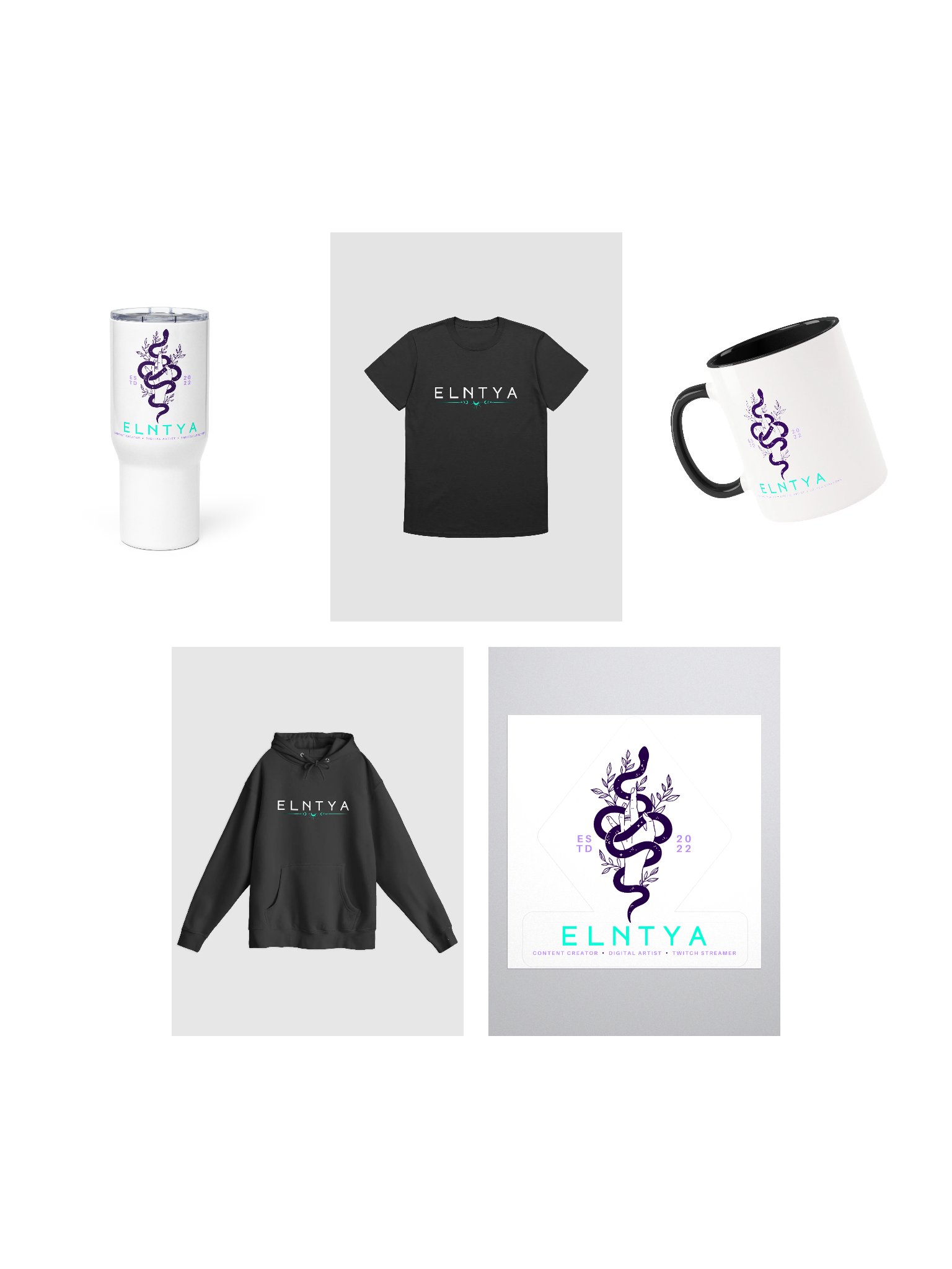 Snek Logo Collection - Dark Option / White Snek / Big El product image (1)