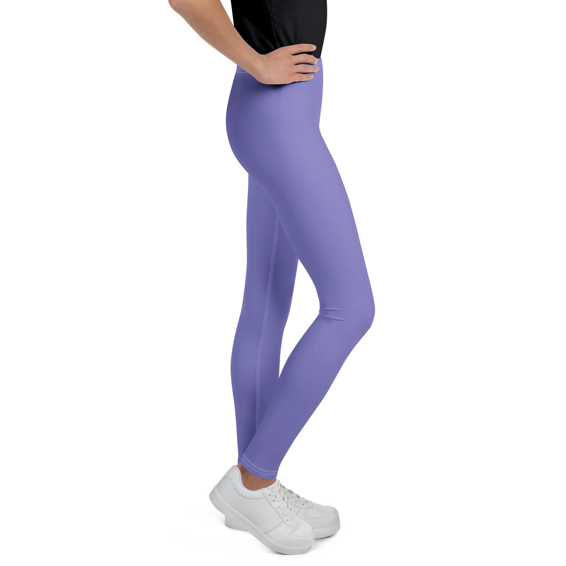 Lavender All-Over Print Youth Leggings product image (5)