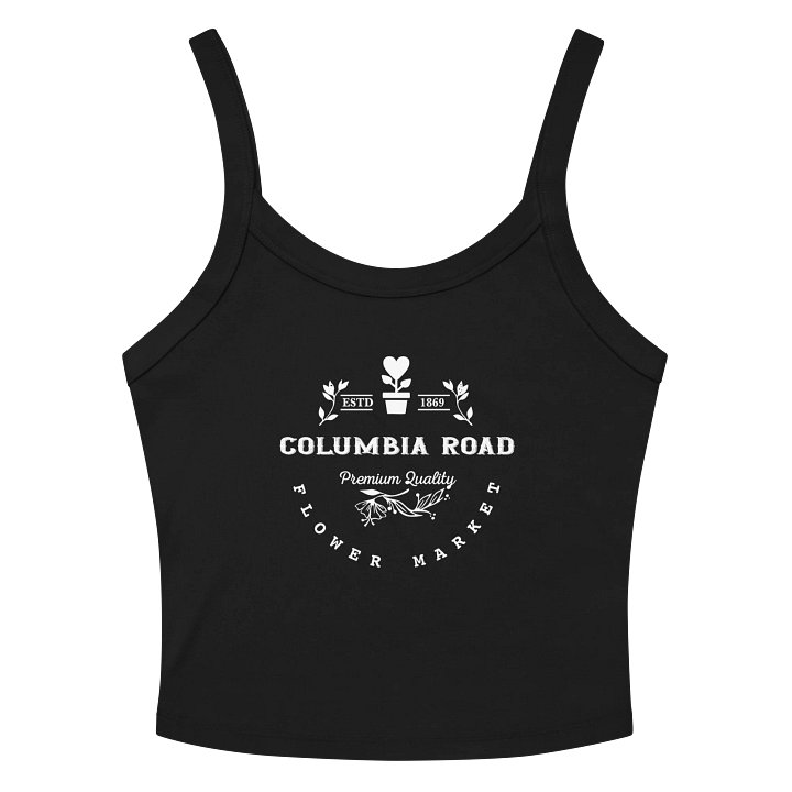 Columbia Road Market Women's Ribbed Tank Top (Black) product image (2)