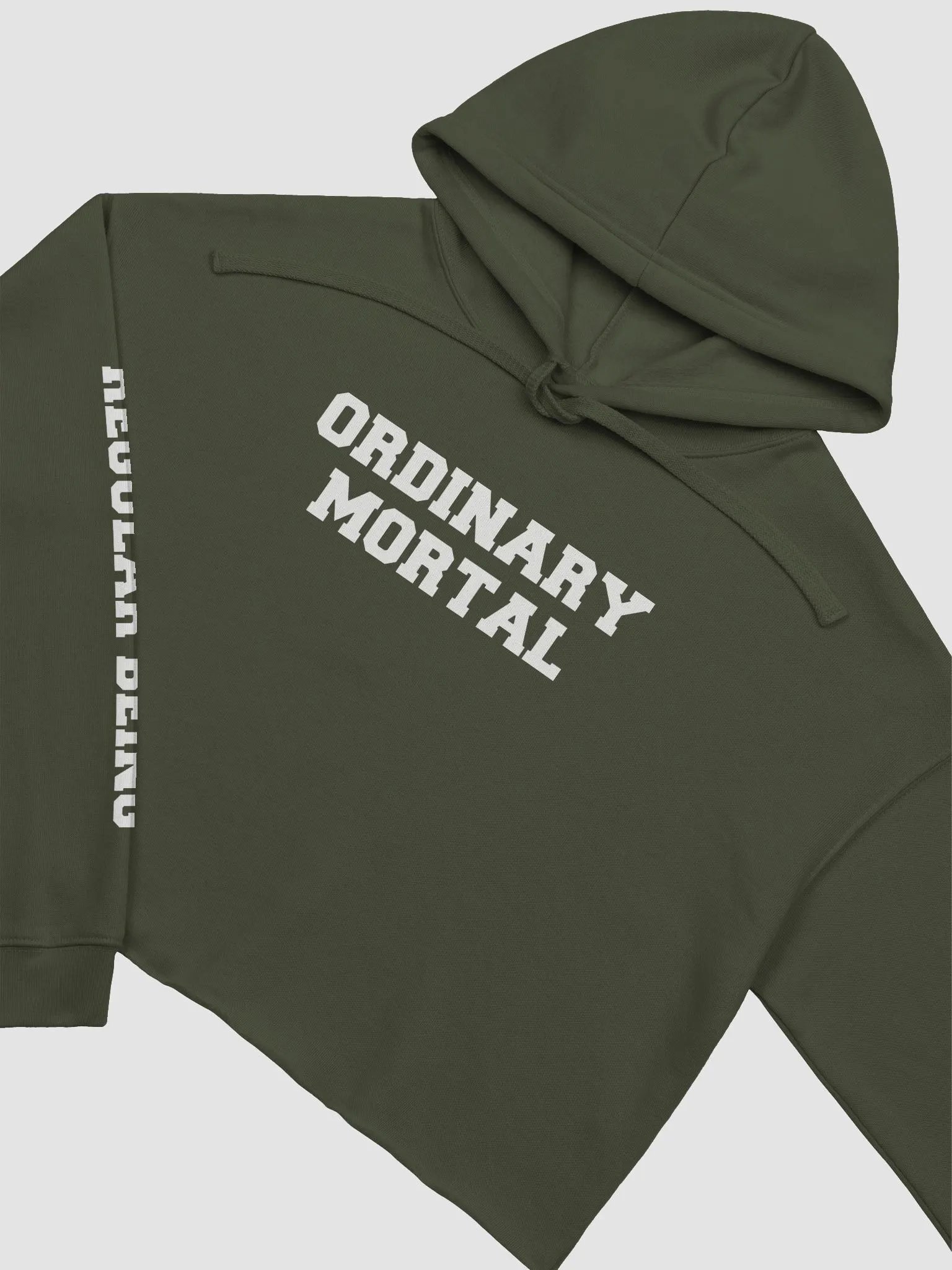 (2 sided) Ordinary Human fleece crop hoodie product image (4)