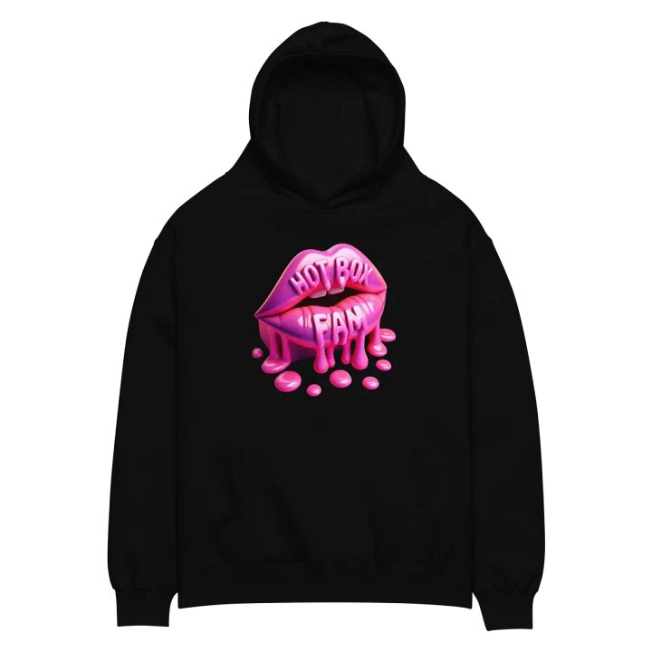 HOT BOX FAM HBF HOT PINK DRIPPING LIPS HOODIE product image (2)
