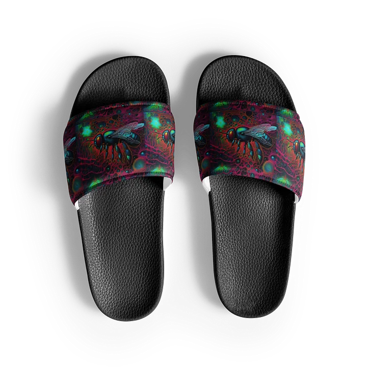 House of Rahly-Psychedelic Bee Men's Slides product image (1)