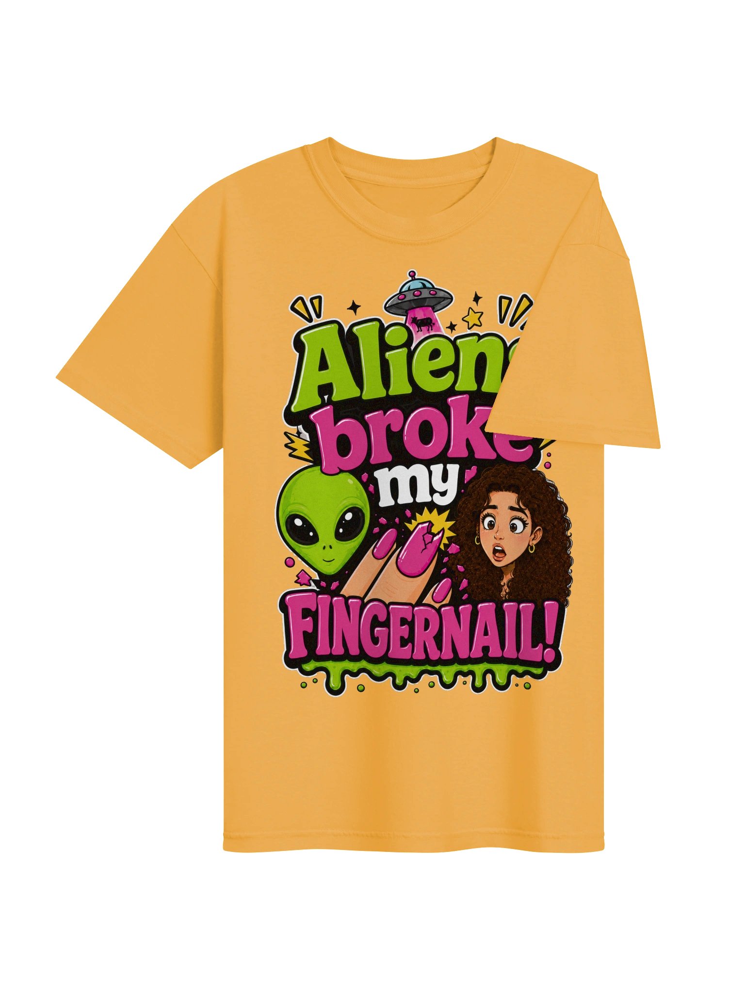 Aliens Broke My Fingernail Tee product image (32)