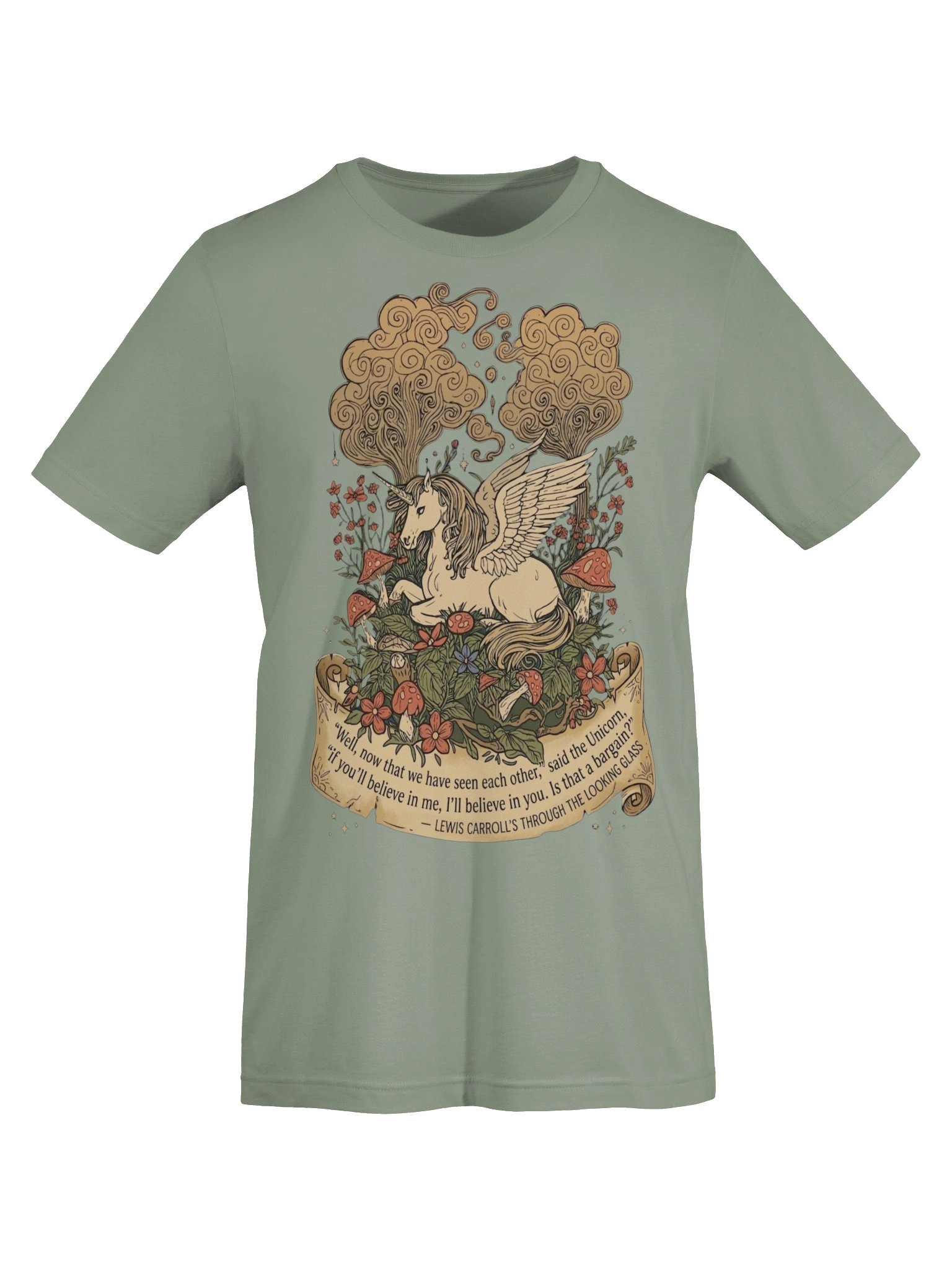 Lewis Carroll Unicorn Shirt, Through the Looking Glass Quote, Wonderland Fantasy product image (6)