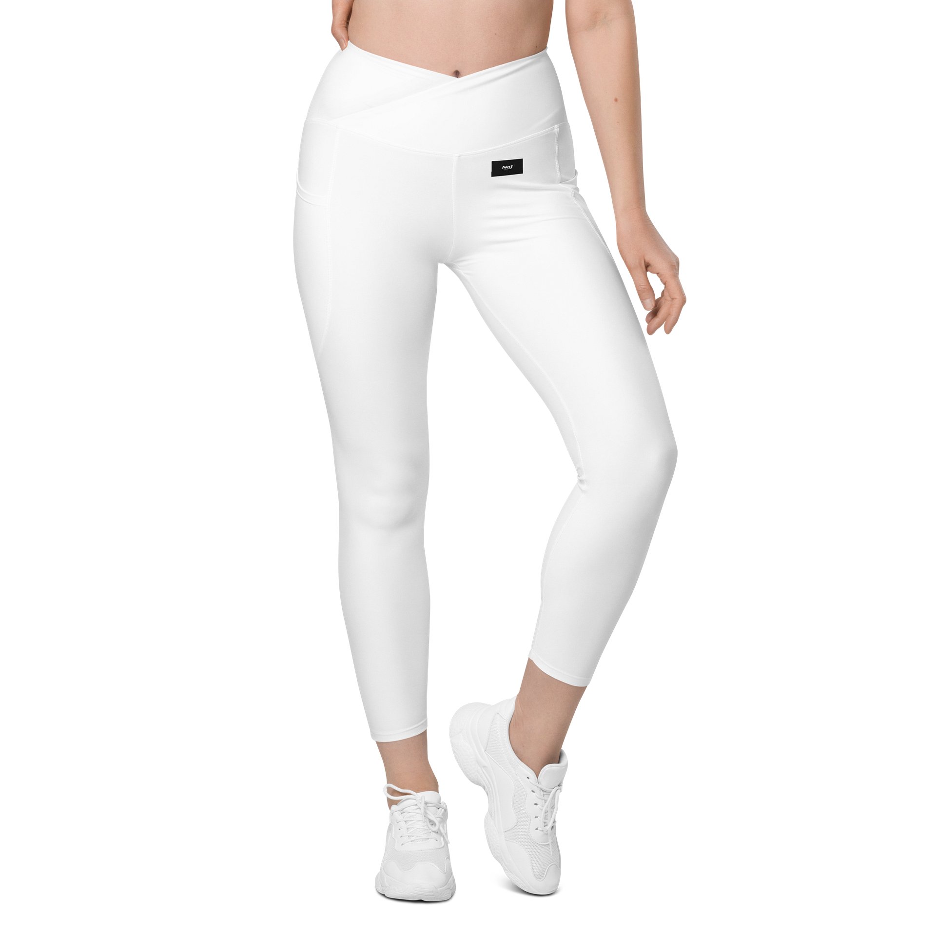All-Over Print Crossover Leggings with Pockets BL product image (6)