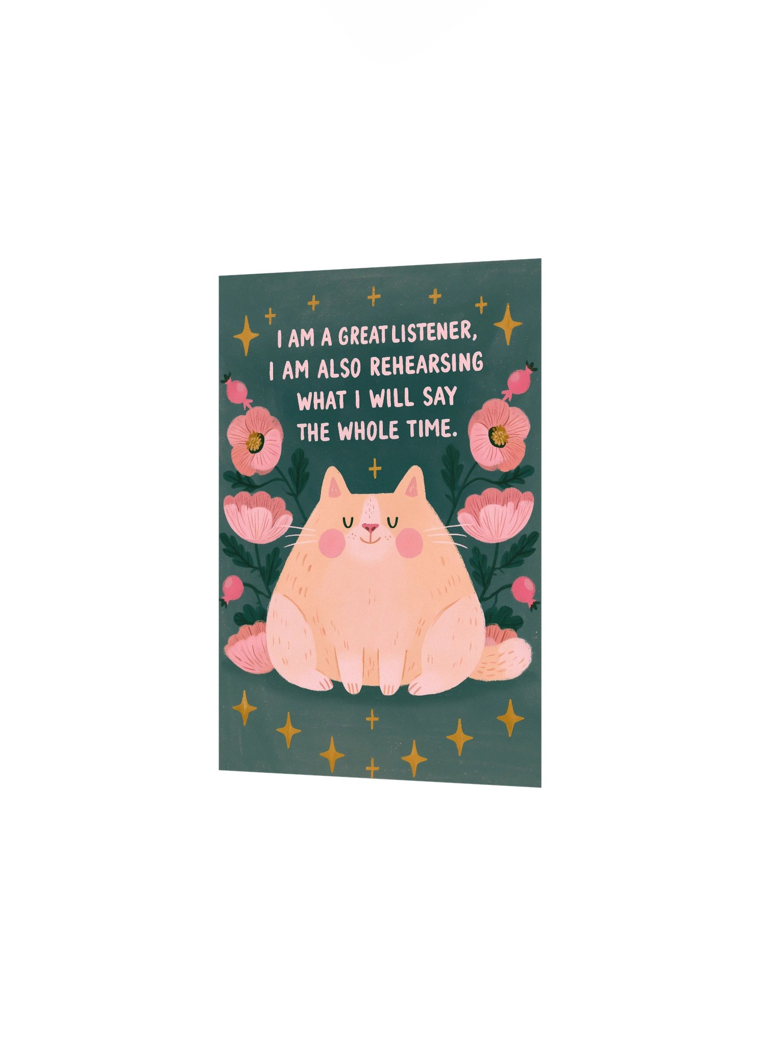 Peach Cat Listener Poster product image (17)