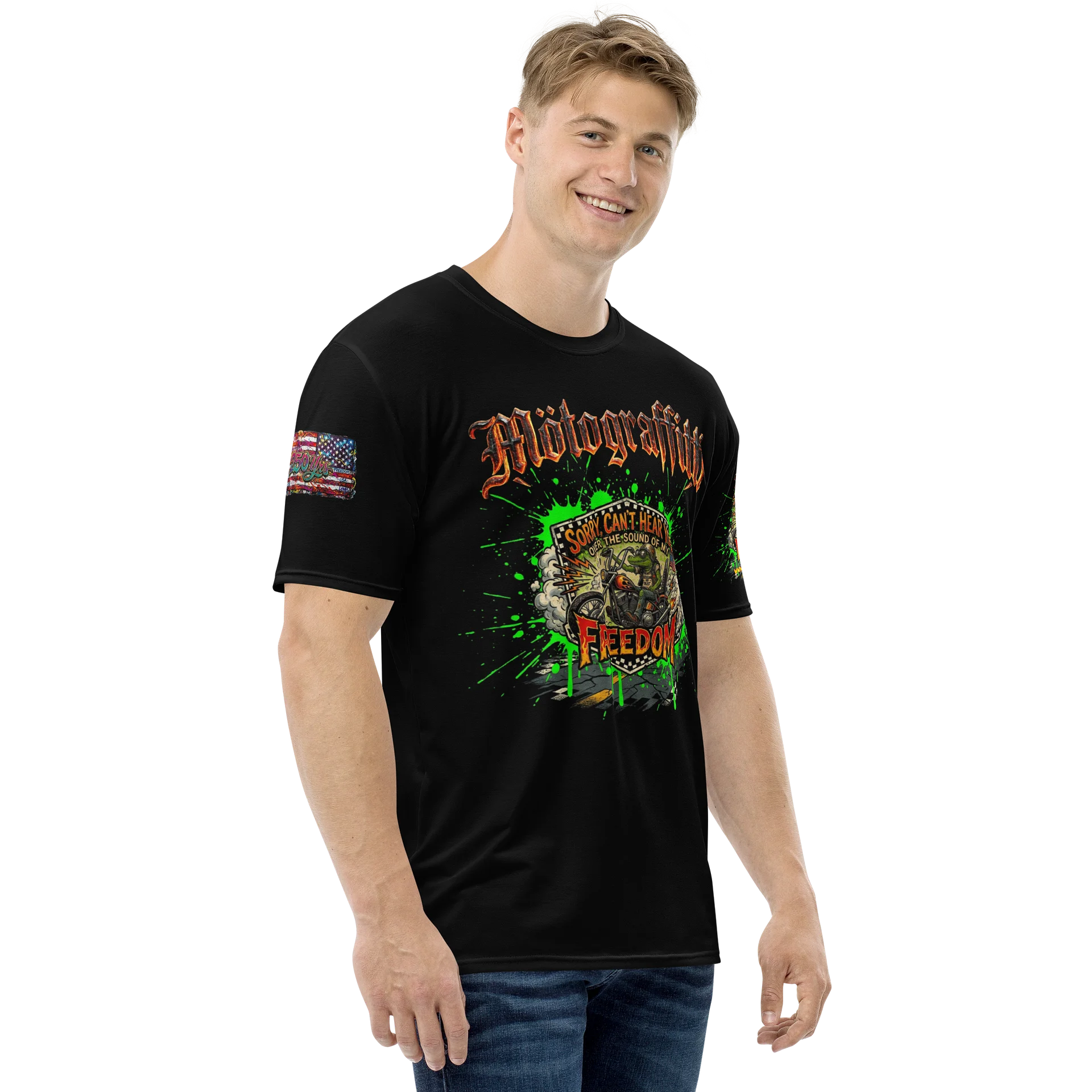 MötoGraffitti Can't Hear You Over My Freedom Ridin Tee product image (4)