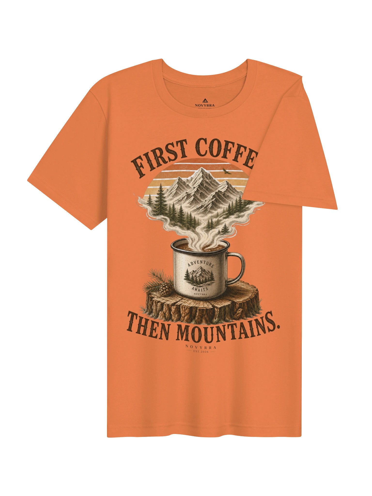 FIRST COFFEE. THEN MOUNTAINS. Graphic T-Shirt product image (24)