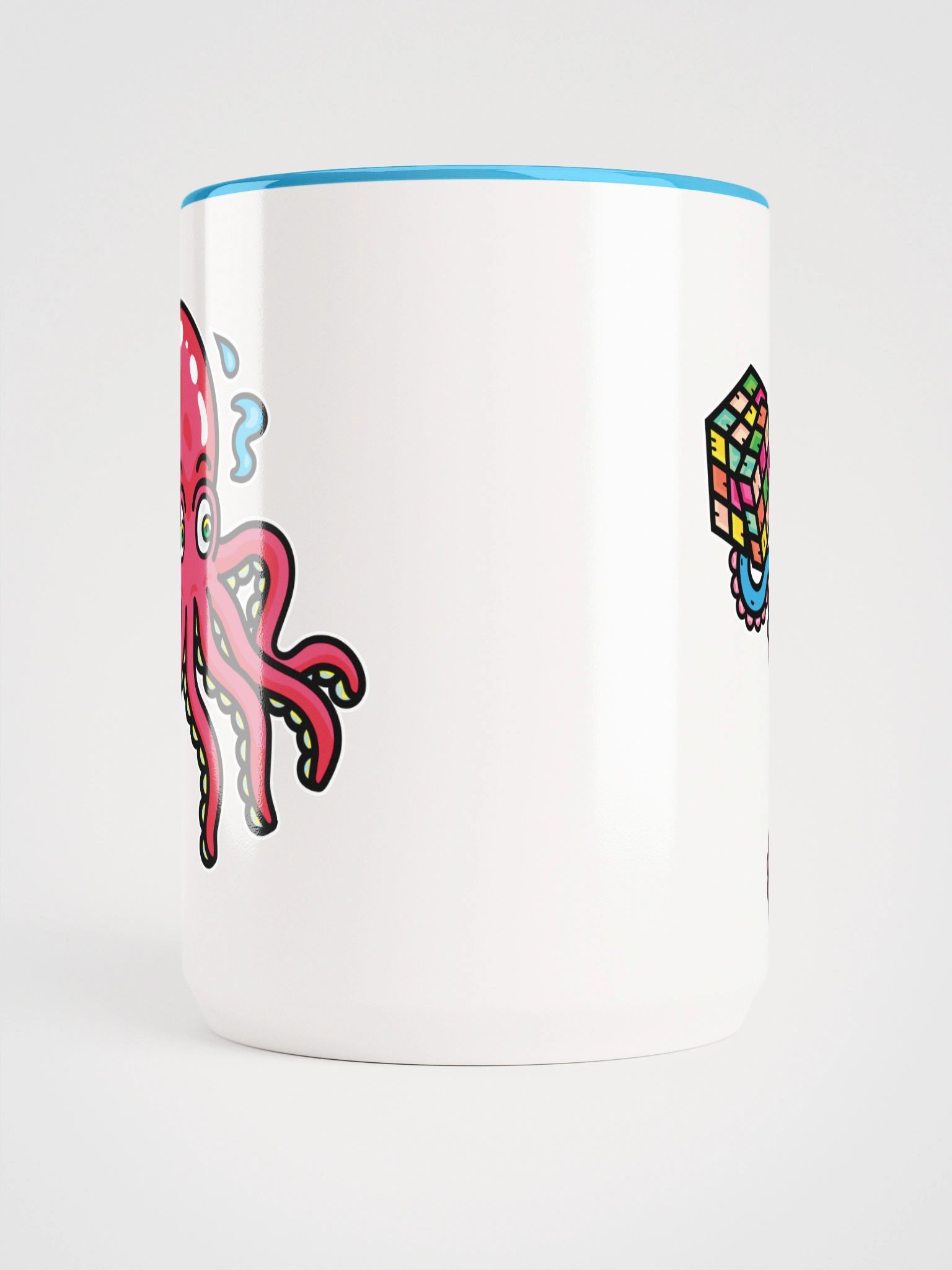 Blue Octo Cube Ft. Skull - Mug product image (6)