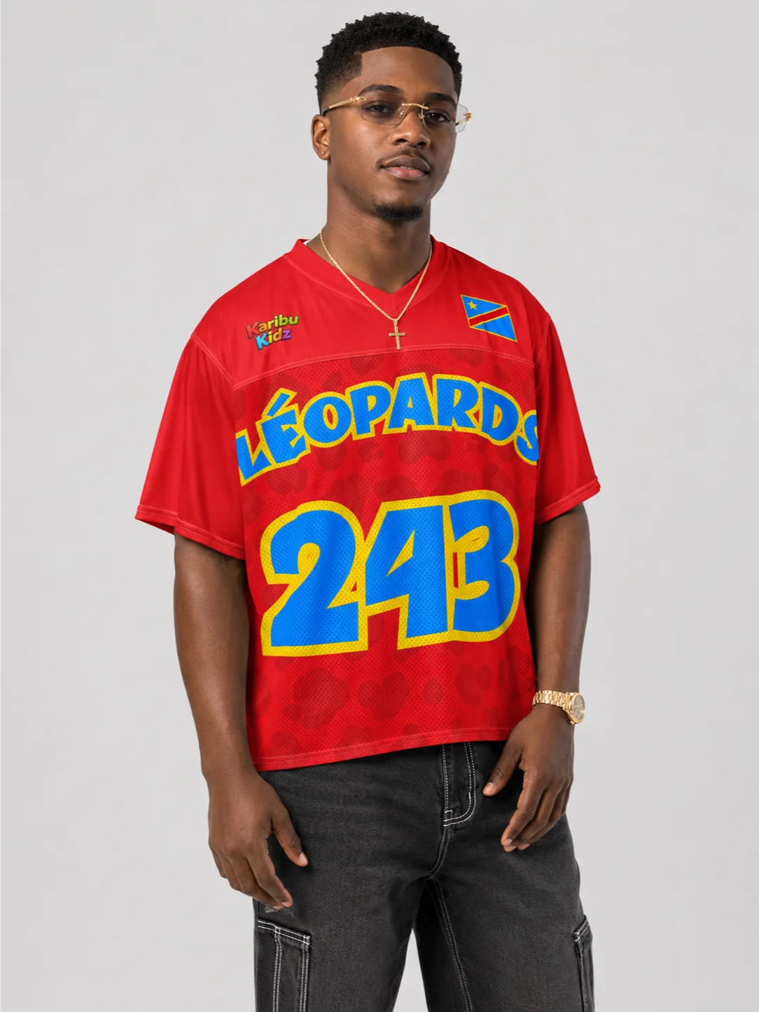 FIRE RED Tobeta Bango™ Léopards 243 Street Jersey product image (3)