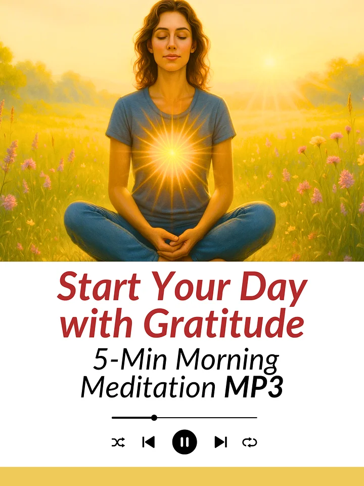 5-Minute Morning Meditation to Start Your Day with Gratitude And Peace | MP3 Audio Download product image (1)
