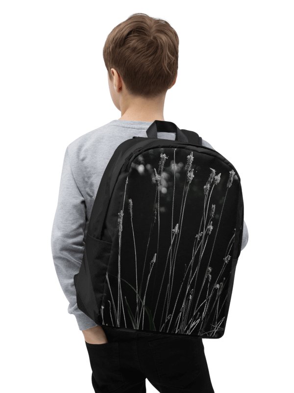 Design-backpack - Wildflowers, monochrome (Dark Design) product image (1)