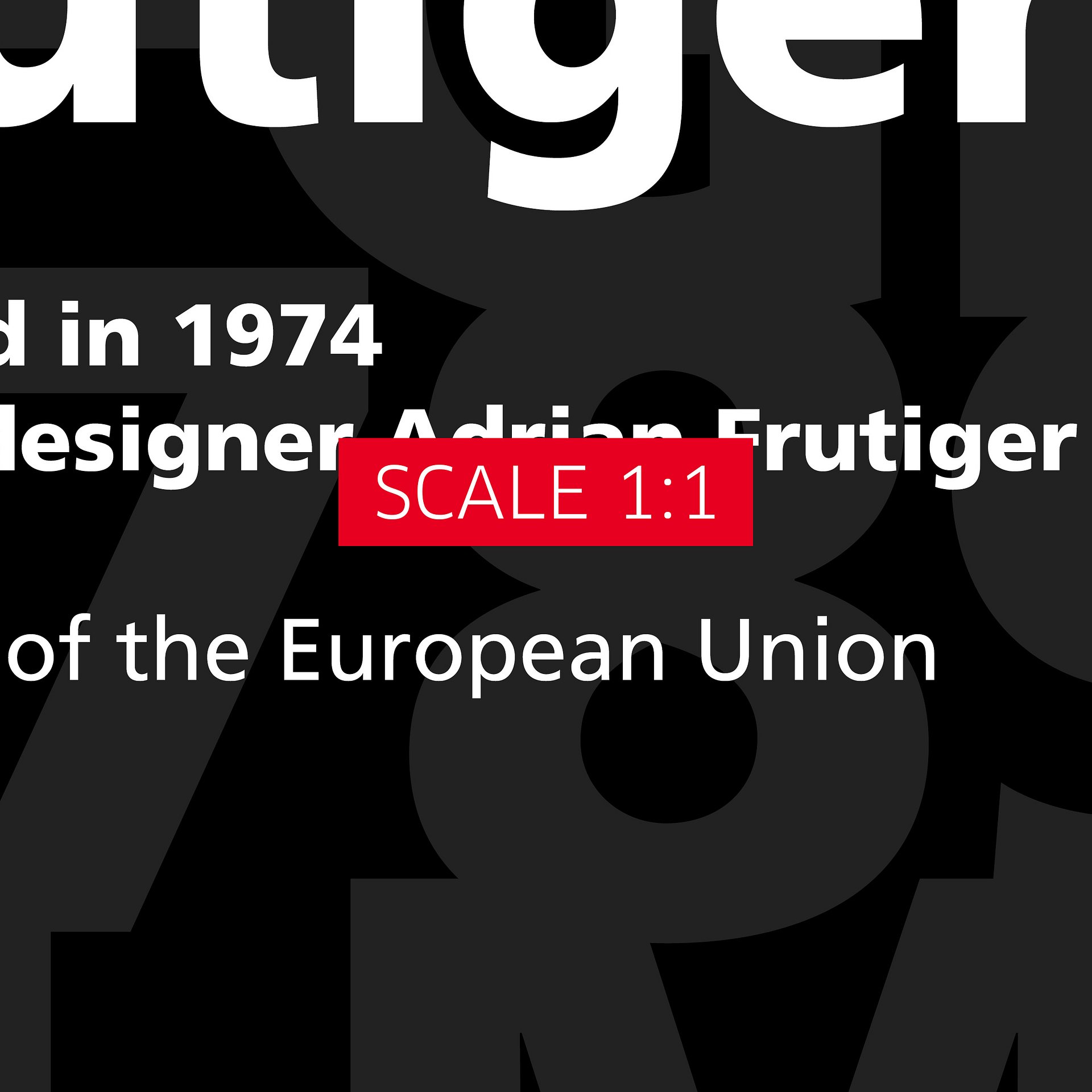 Frutiger font, 1974 — design typography poster, abstract print, aesthetic art poster, modern poster, typography wall decor, 1950s poster product image (5)