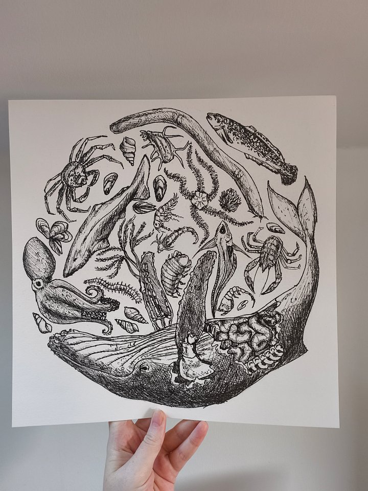 Art print “Whalefall” product image (1)