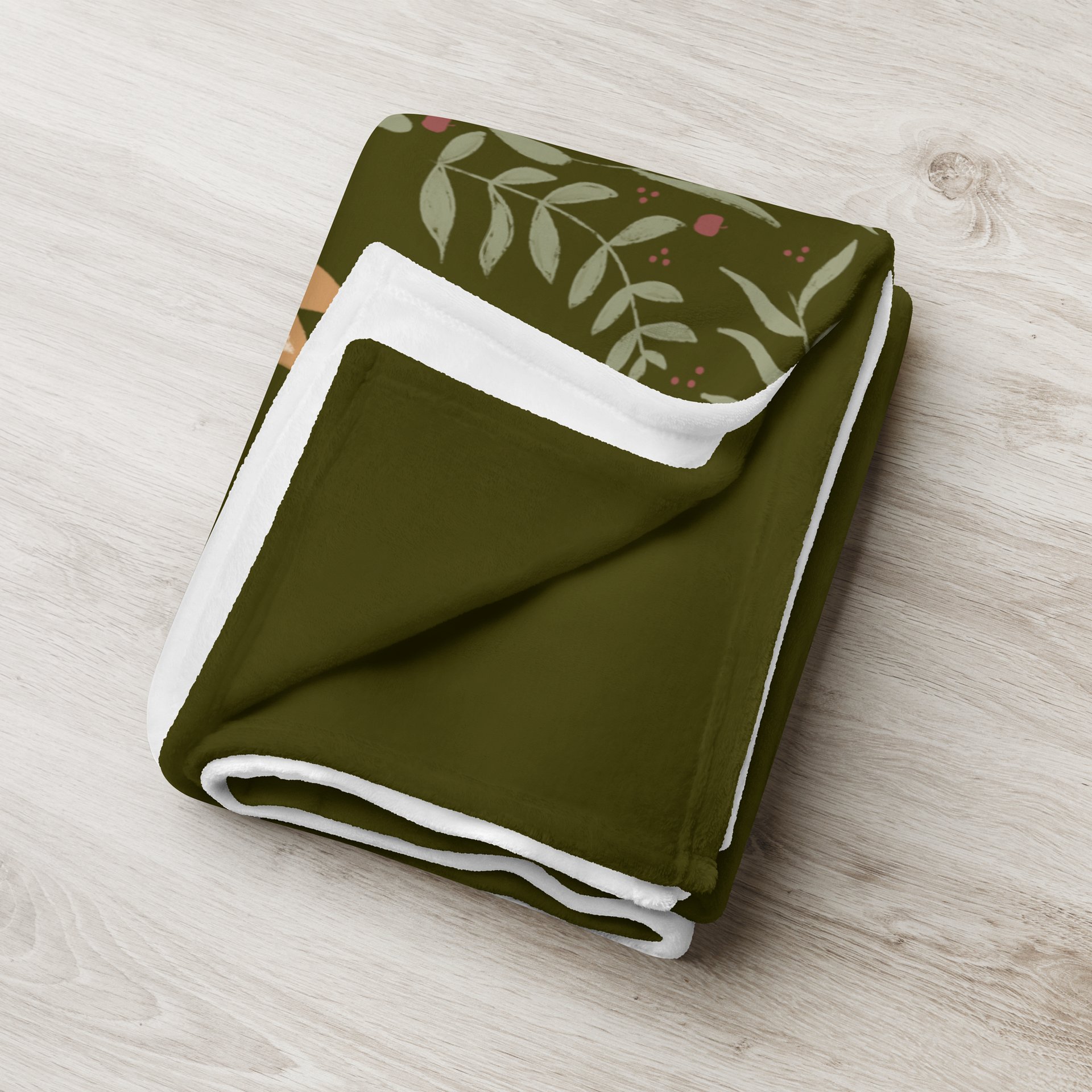WOODLAND FOX AND FERNS FLEECE BLANKET IN THREE SIZES product image (5)