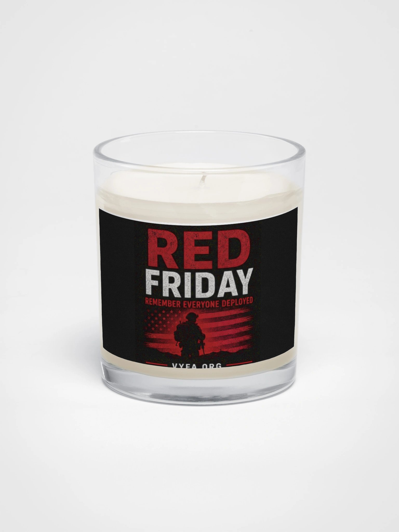 BOLD RED FRIDAY Tribute Candle — Remember Everyone Deployed product image (1)