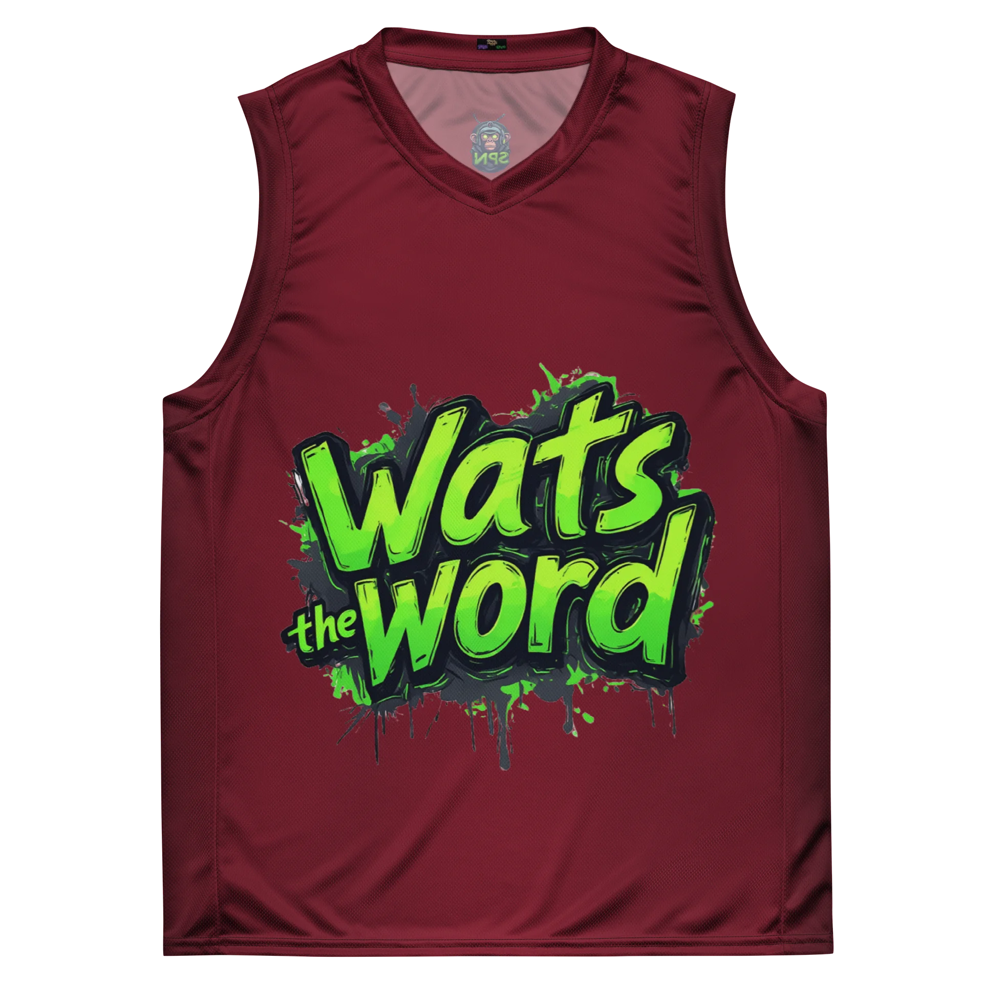 Graffiti What's The Word Unisex Basketball Jersey product image (2)