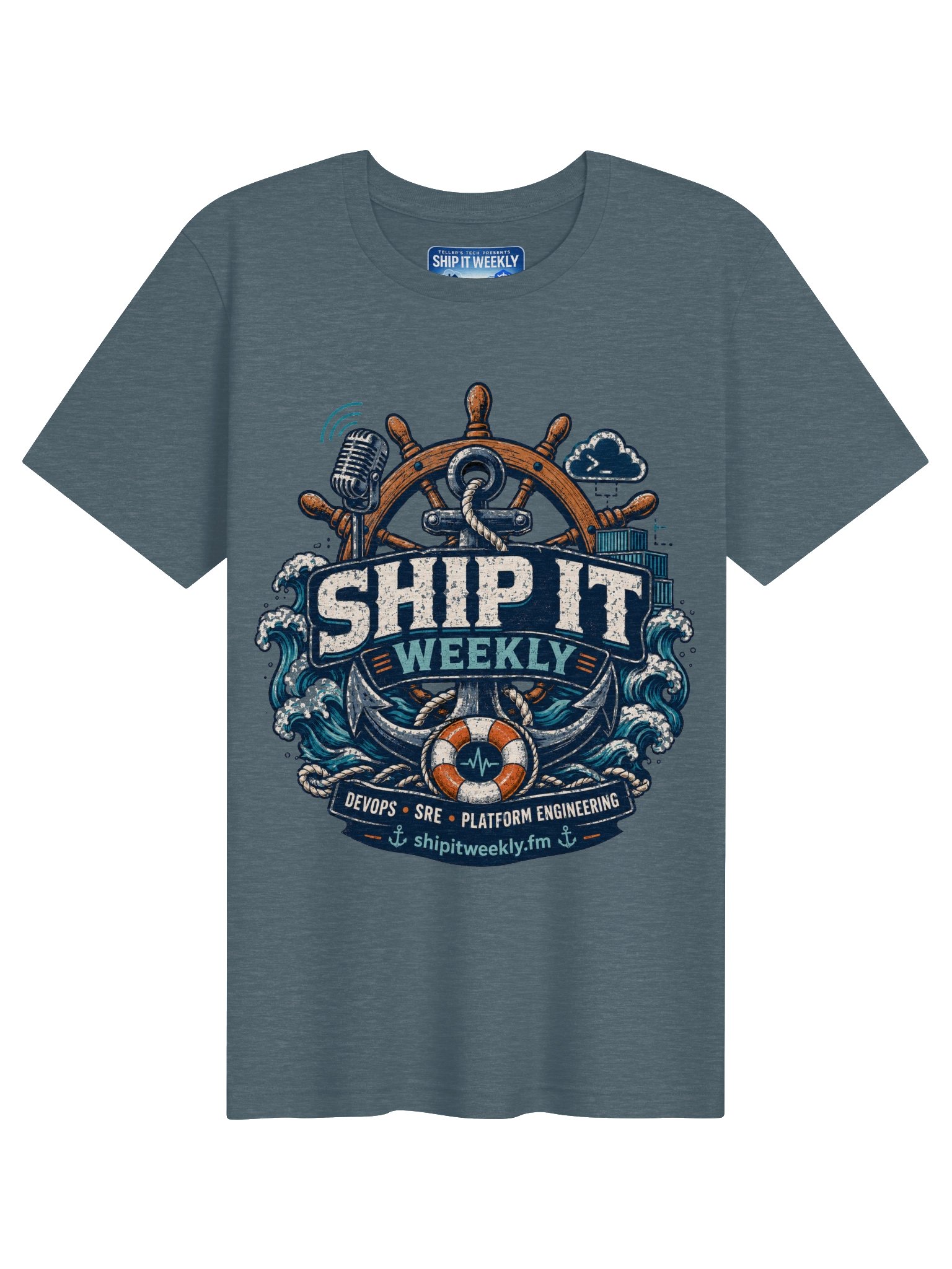 Harbor Ops | Ship It Weekly DevOps Tee product image (1)