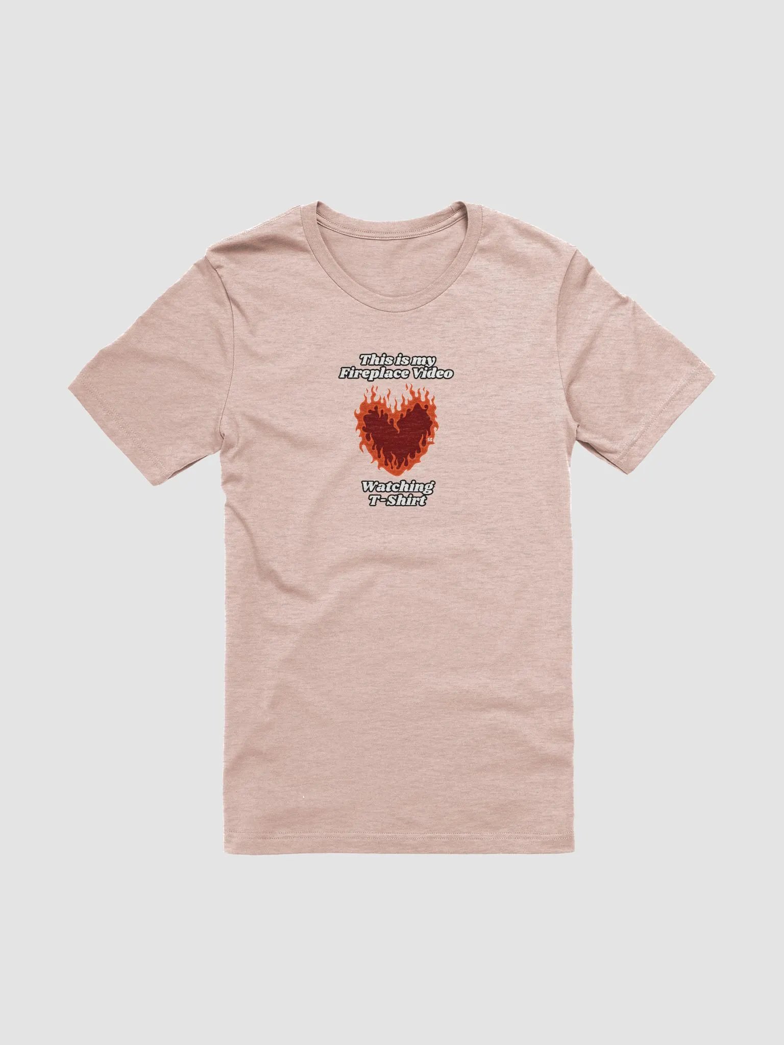 Flaming Heart - This is my Fireplace Video Watching T-Shirt | Tee product image (39)