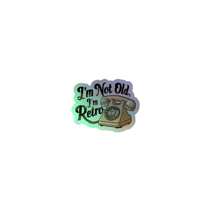 Vintage Rotary Telephone Holographic Sticker Sheet product image (1)