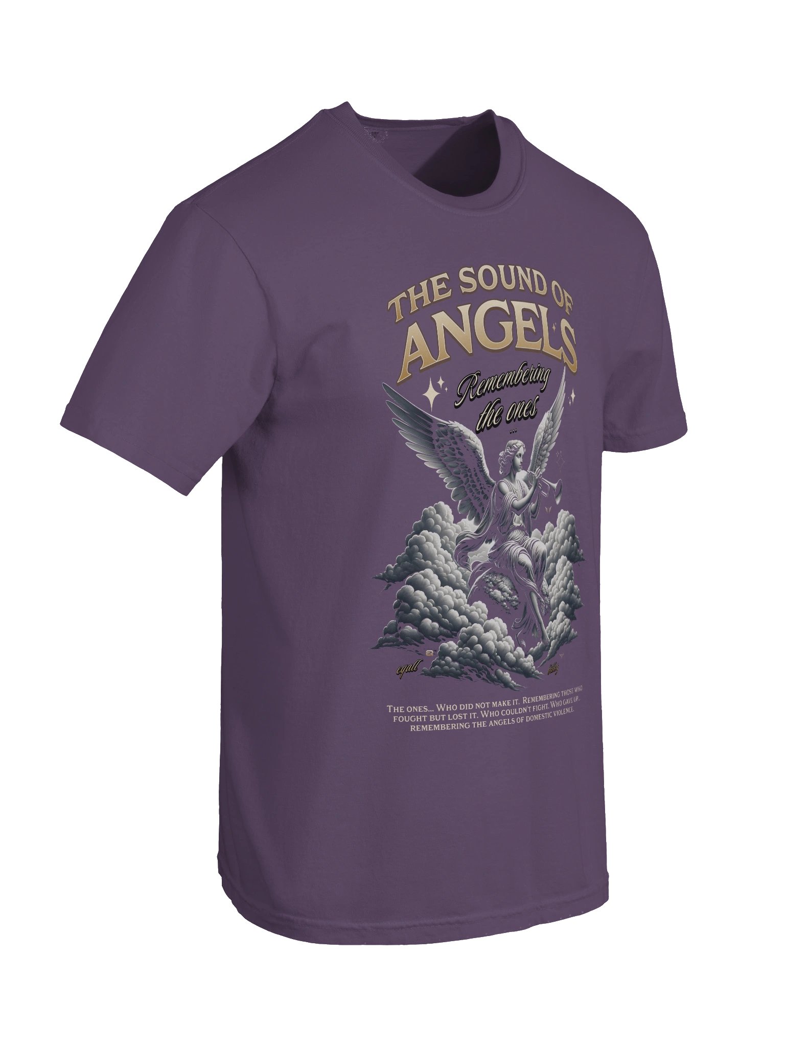 Comfort Colours_The Sound of ANGELS Unisex T-shirt_EQALL® Billog Collection Campaign_Golden / Black product image (8)