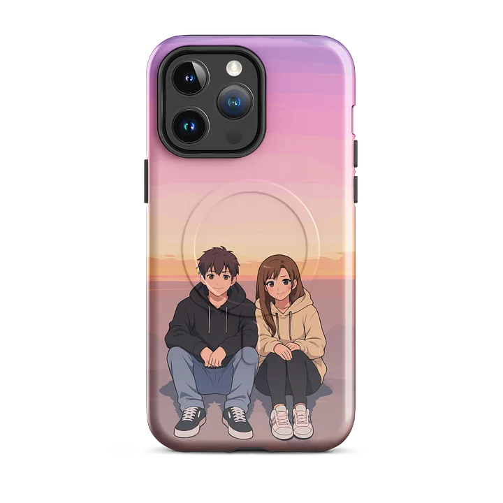Couple Anime Sunset Street Silence iPhone® Case product image (2)