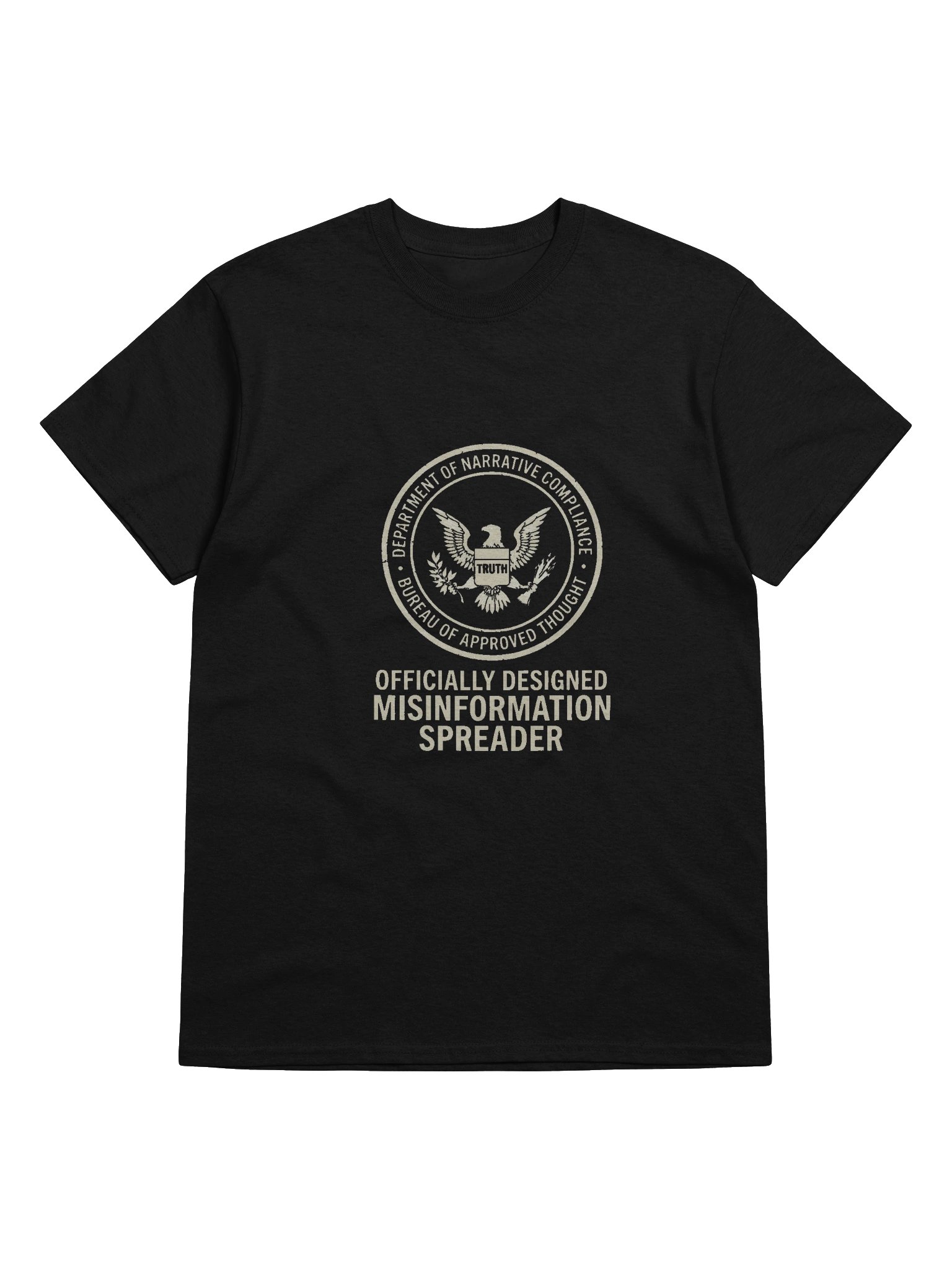 Officially Designated Misinformation Spreader — Black Tee product image (5)