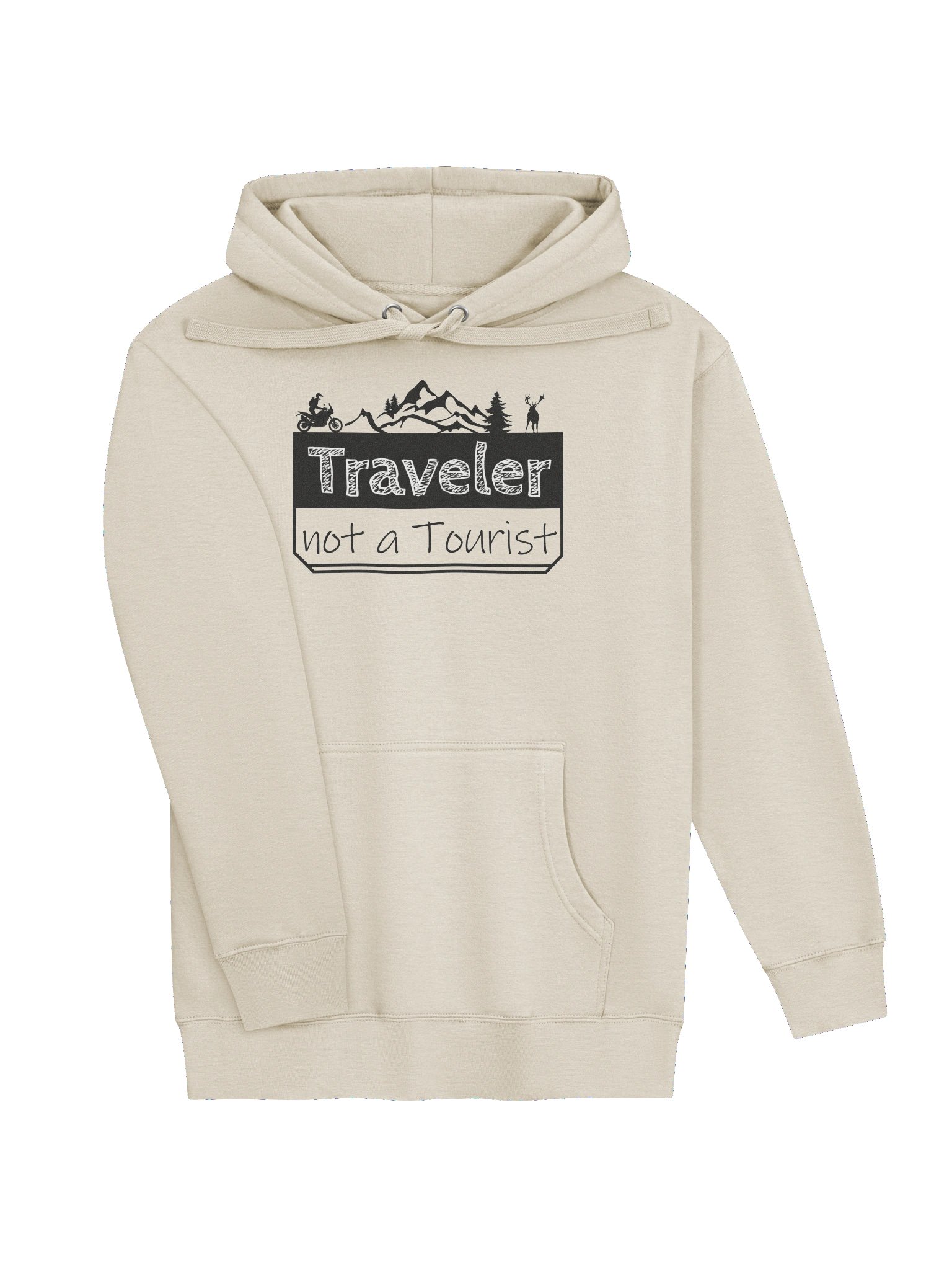 Traveler not a Tourist | Women's Adventure Motorcycle Hoodie product image (2)