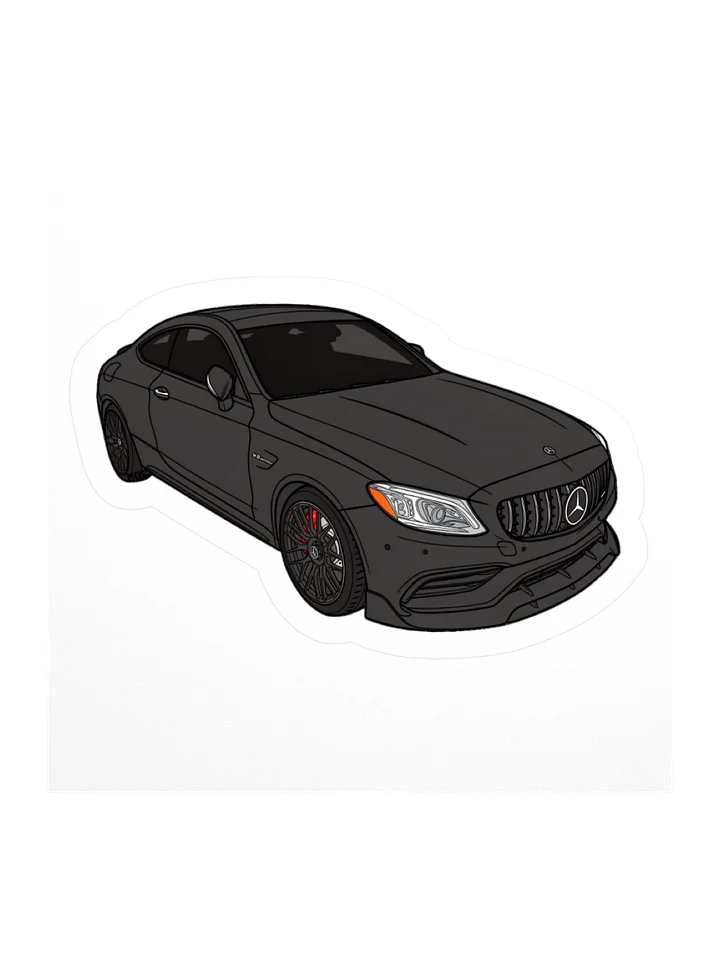 Black Mercedes-AMG C63S Sticker (Retro, Sketch, Silhouette) product image (1)