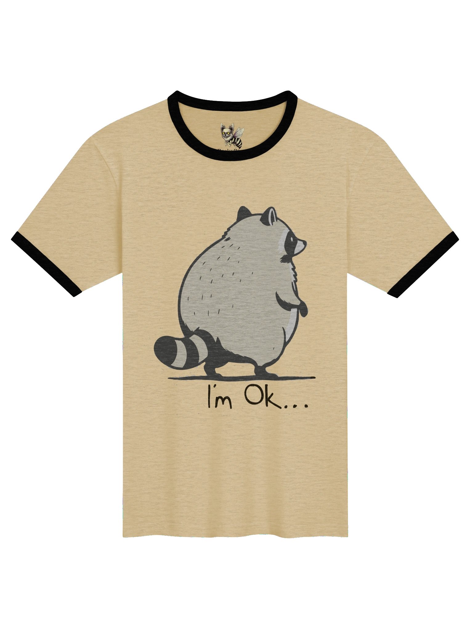 I’m Ok Raccoon Ringer Tee product image (1)