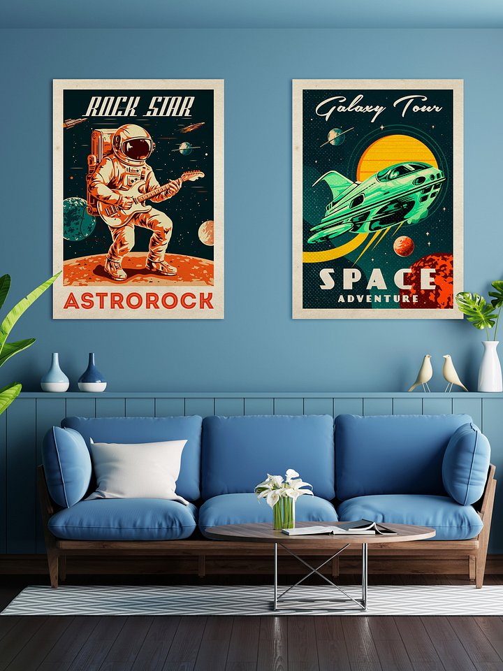 Rock Star. Astrorock — Vintage space poster product image (2)