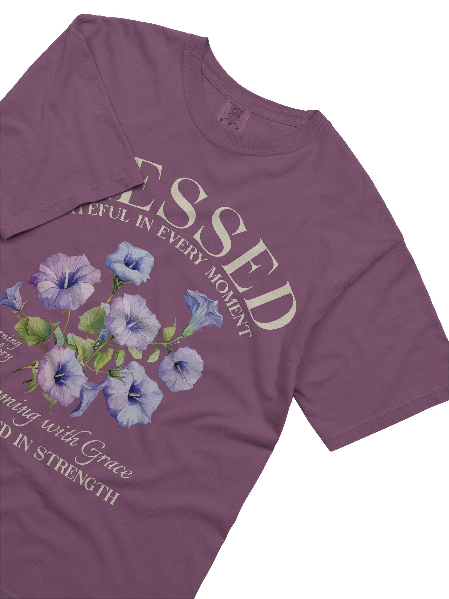 September Blessed Morning Glory Flower Shirt – Blooming with Grace, Rooted in Strength Graphic Tee product image (5)