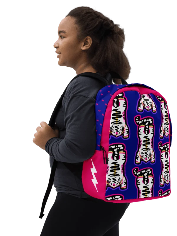 Pink & White Tiger Backpack product image (4)