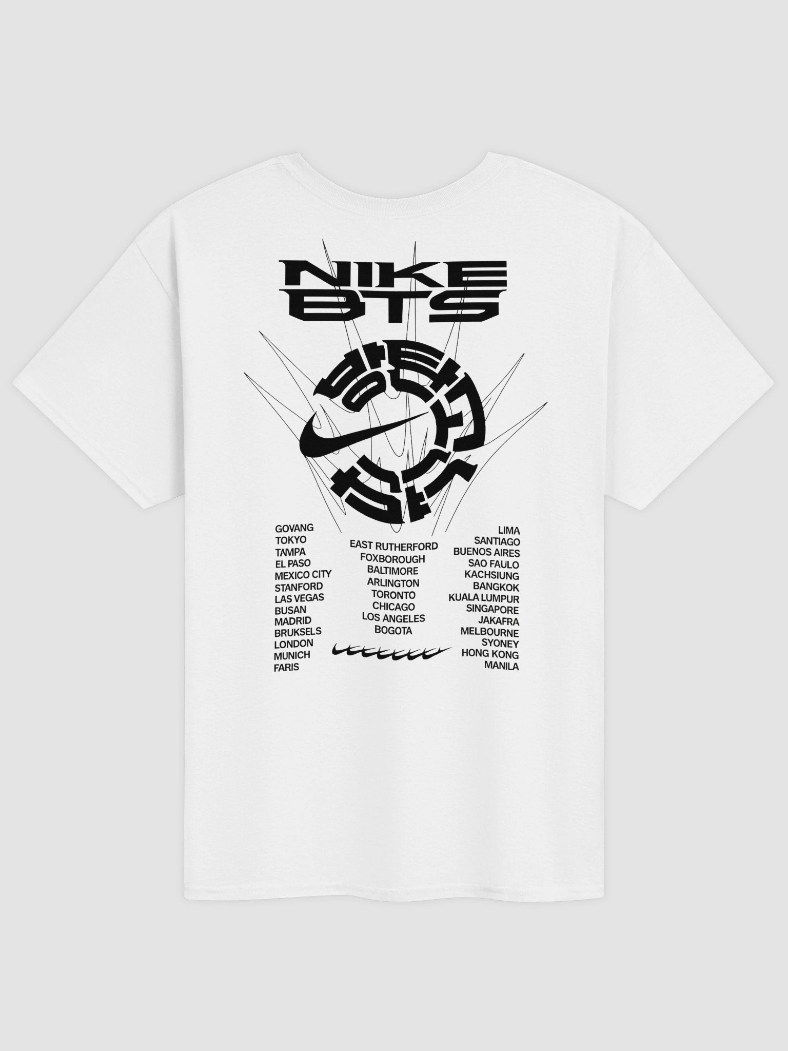 BTS x NIKE White T-shirt | TEAM