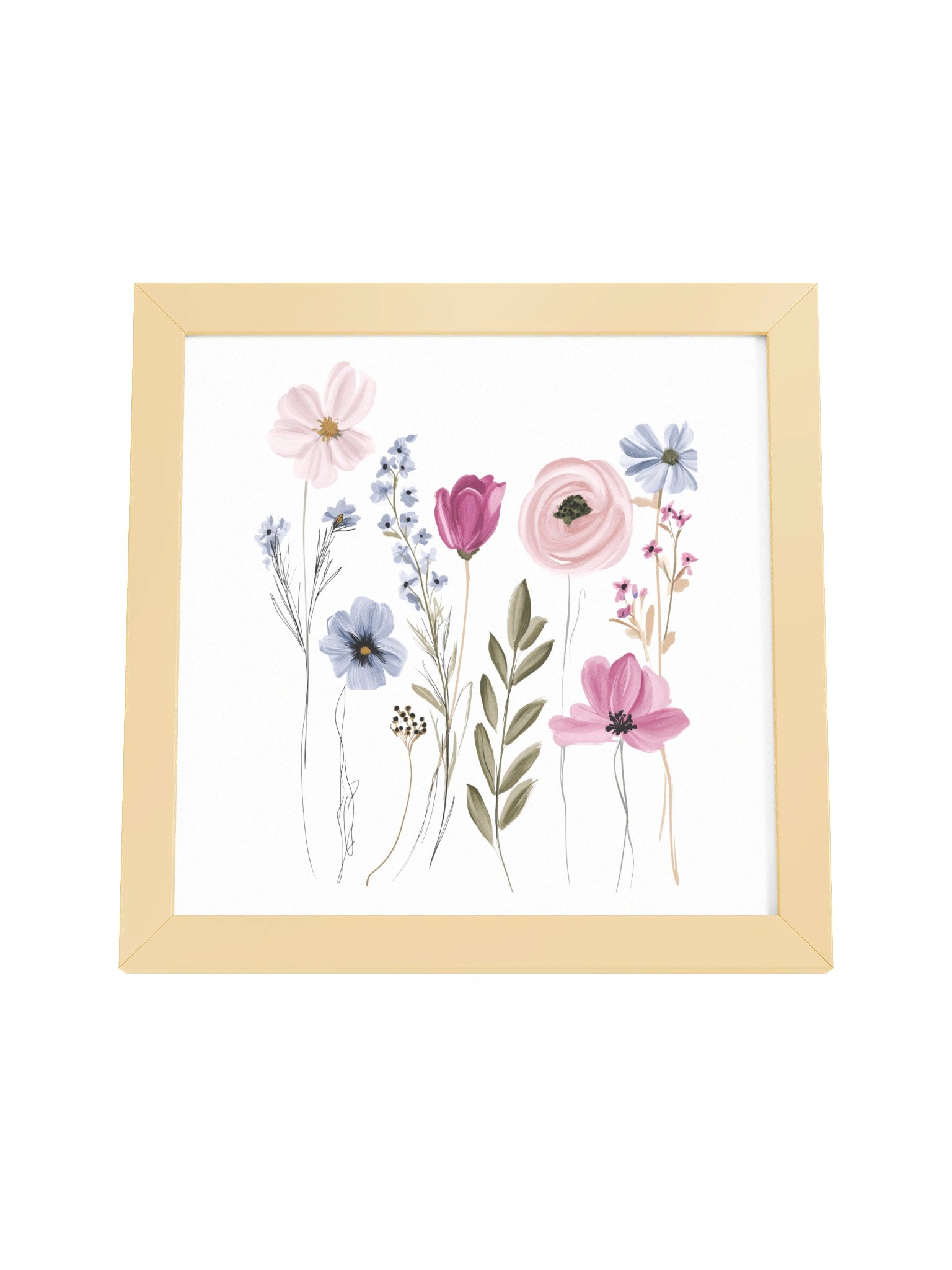 Wildflower Reverie — The Meadow Bloom Framed Art Print (10x10") product image (8)