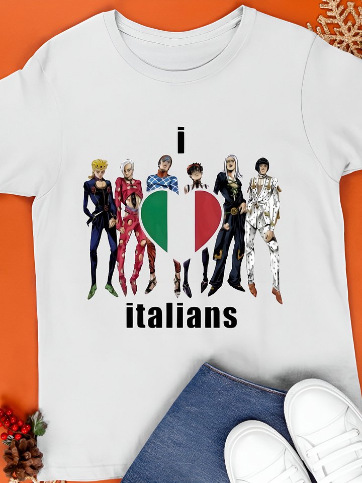 JoJo’s Bizarre Adventure I Love Italians Shirt product image (1)