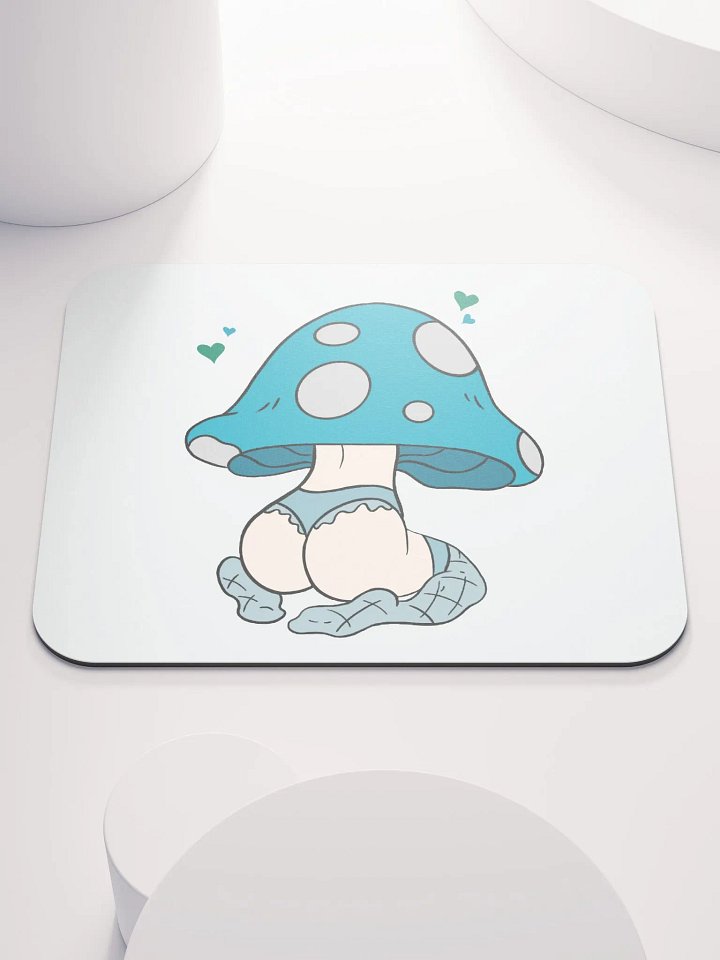 Mushroom Baddie Desk Mat - Dark Blue product image (1)