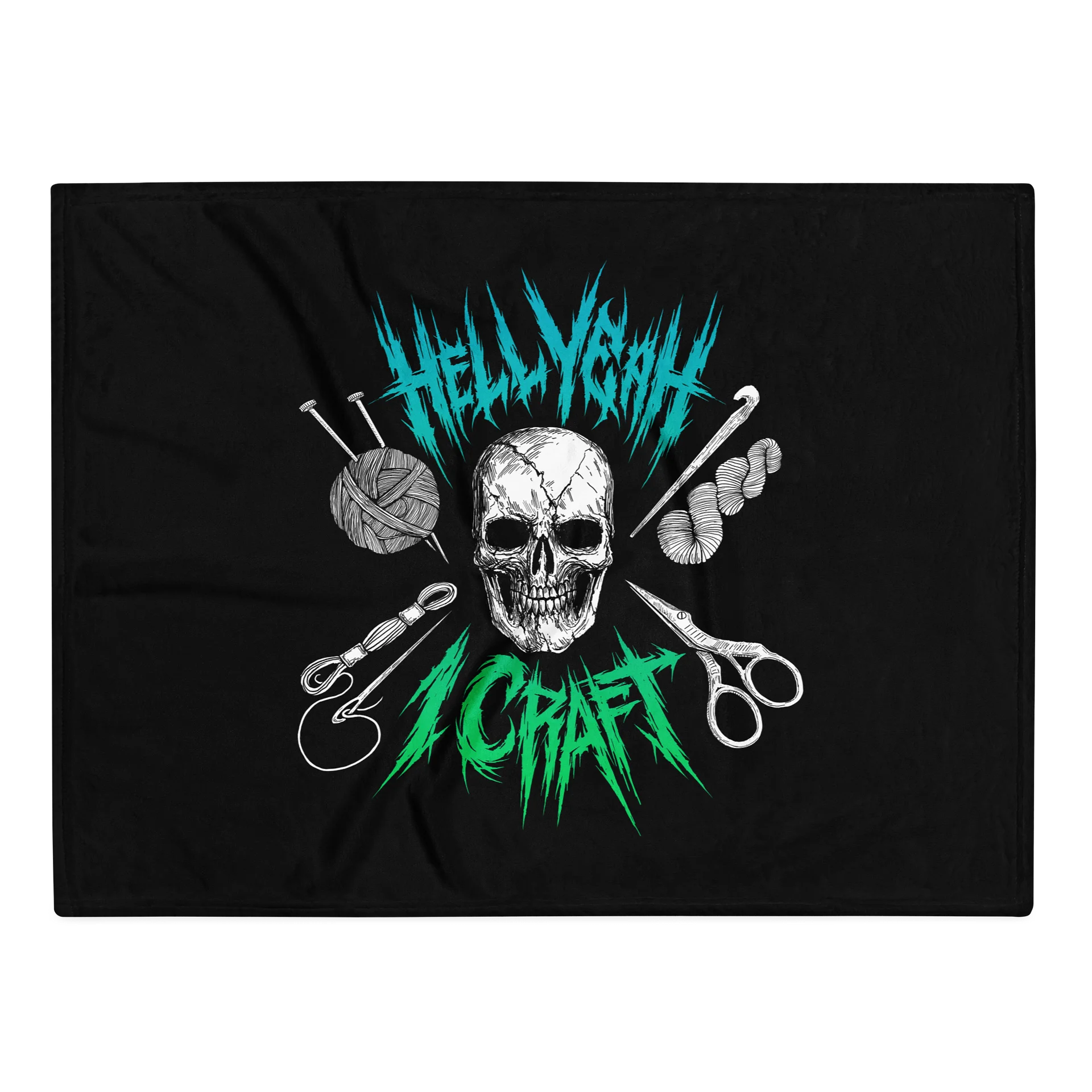 Hell Yeah I Craft Throw Blanket (Just TEAL With It) product image (2)