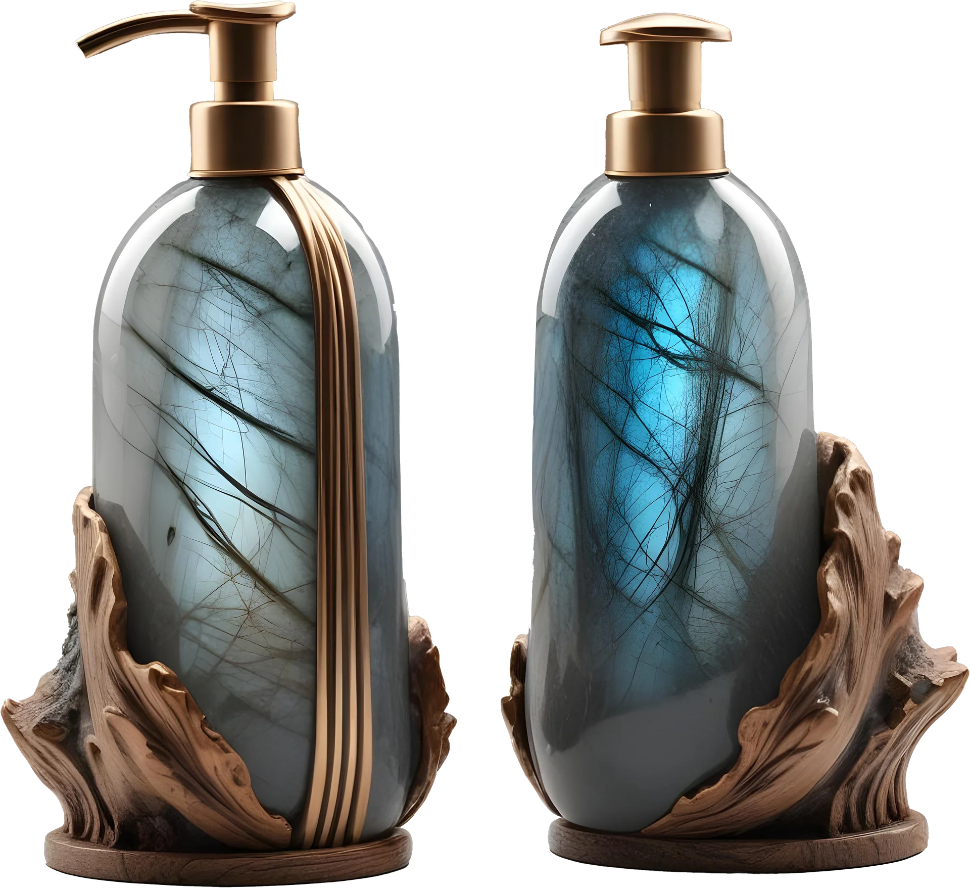 Celestial Grace – Art Deco Soap Dispenser Duo PNG product image (1)