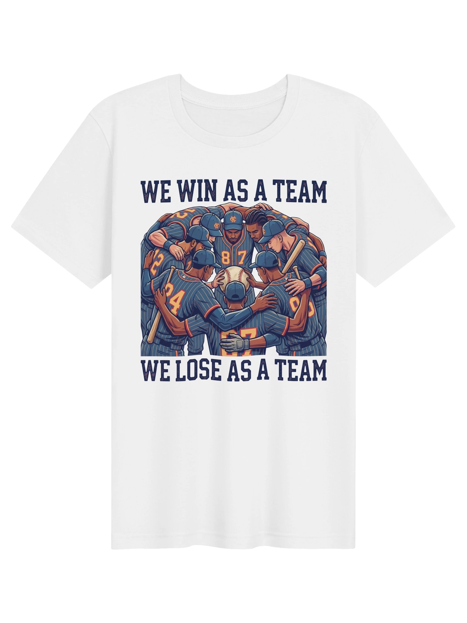 We win as a team. We lose as a team. Baseball Statement Tee product image (4)