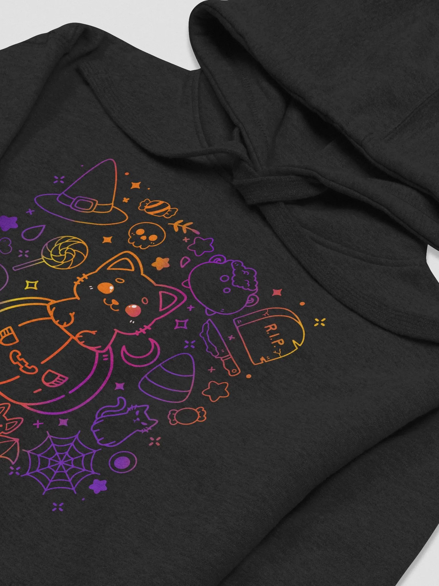 pumpkin cat outline // hoodie product image (1)
