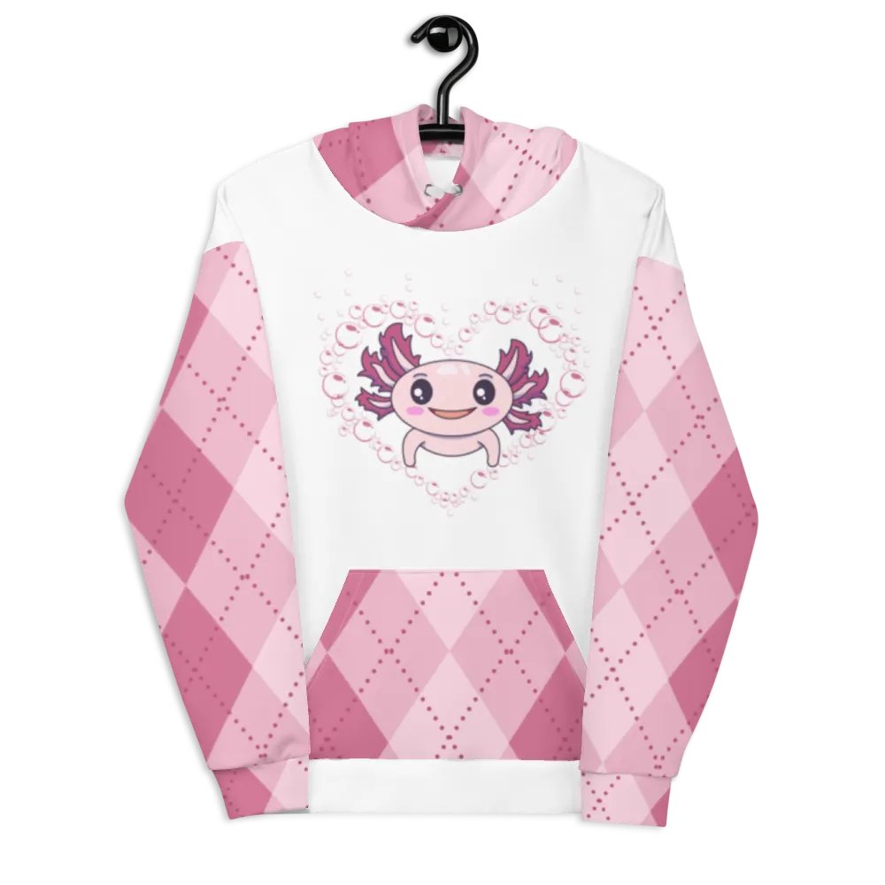 Pink And White Axolotl Hoodie product image (8)
