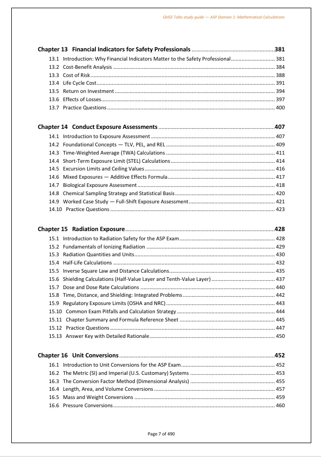 ASP 11 Exam Domain 1: Mathematical Calculations: Complete Study Guide with Worked Examples, Practice Questions, Detailed Solutions, and a Full-Length Mock Exam product image (6)