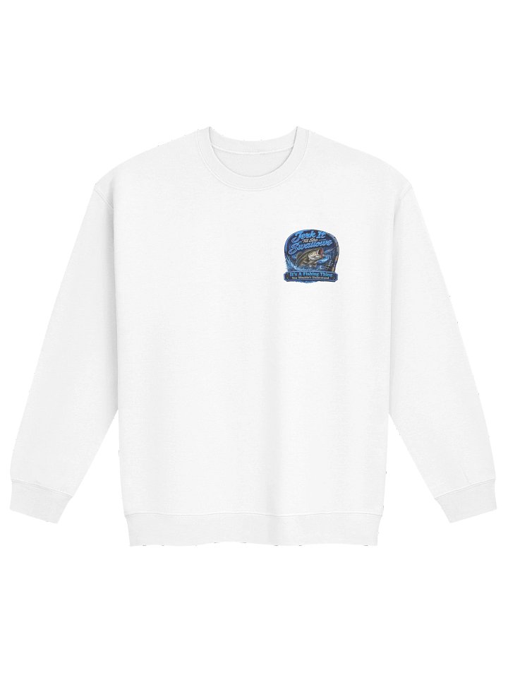 Jerk It Til She Swallows Blue Neon Bass Sweatshirt product image (1)