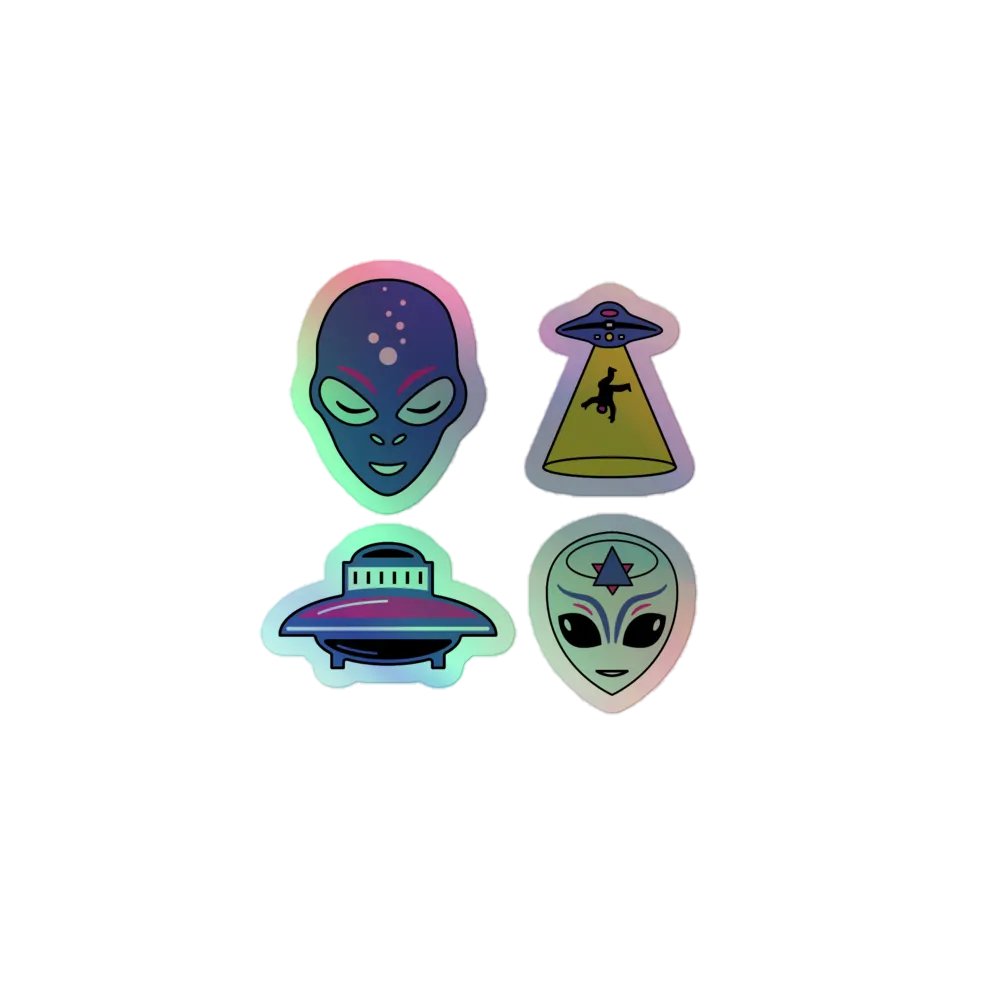 Extraterrestrial Encounters Holographic Sticker Sheet product image (3)