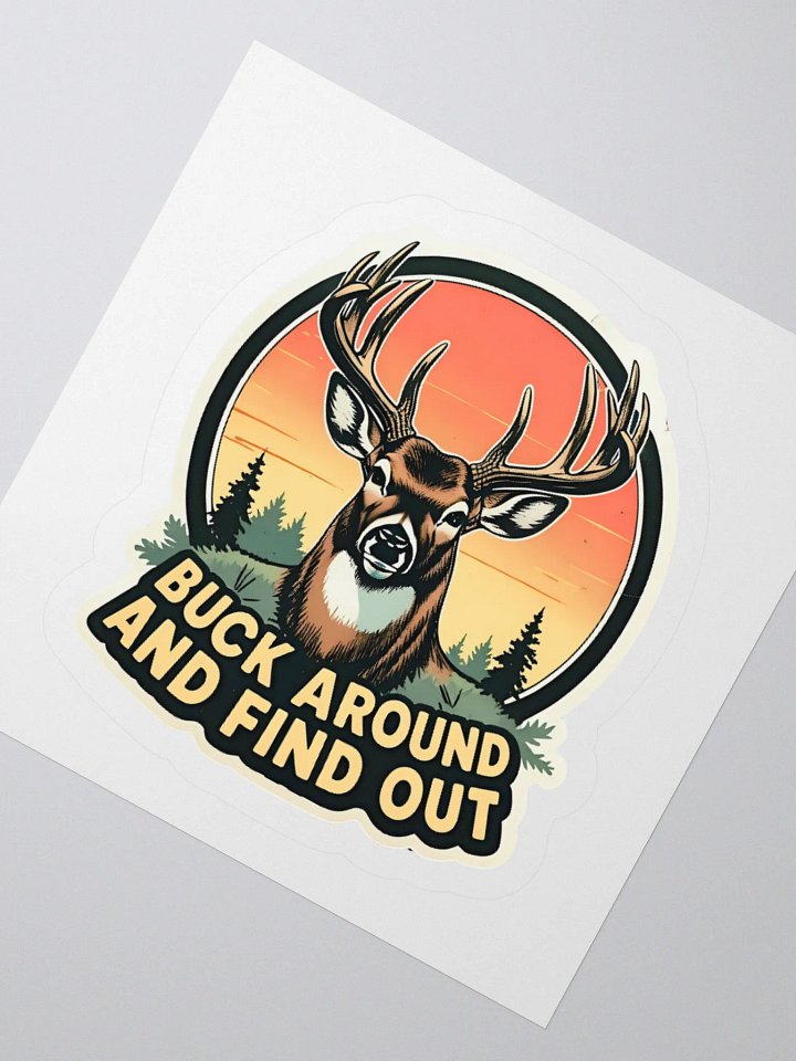 Buck Around Sunset Kiss Cut Stickers product image (5)