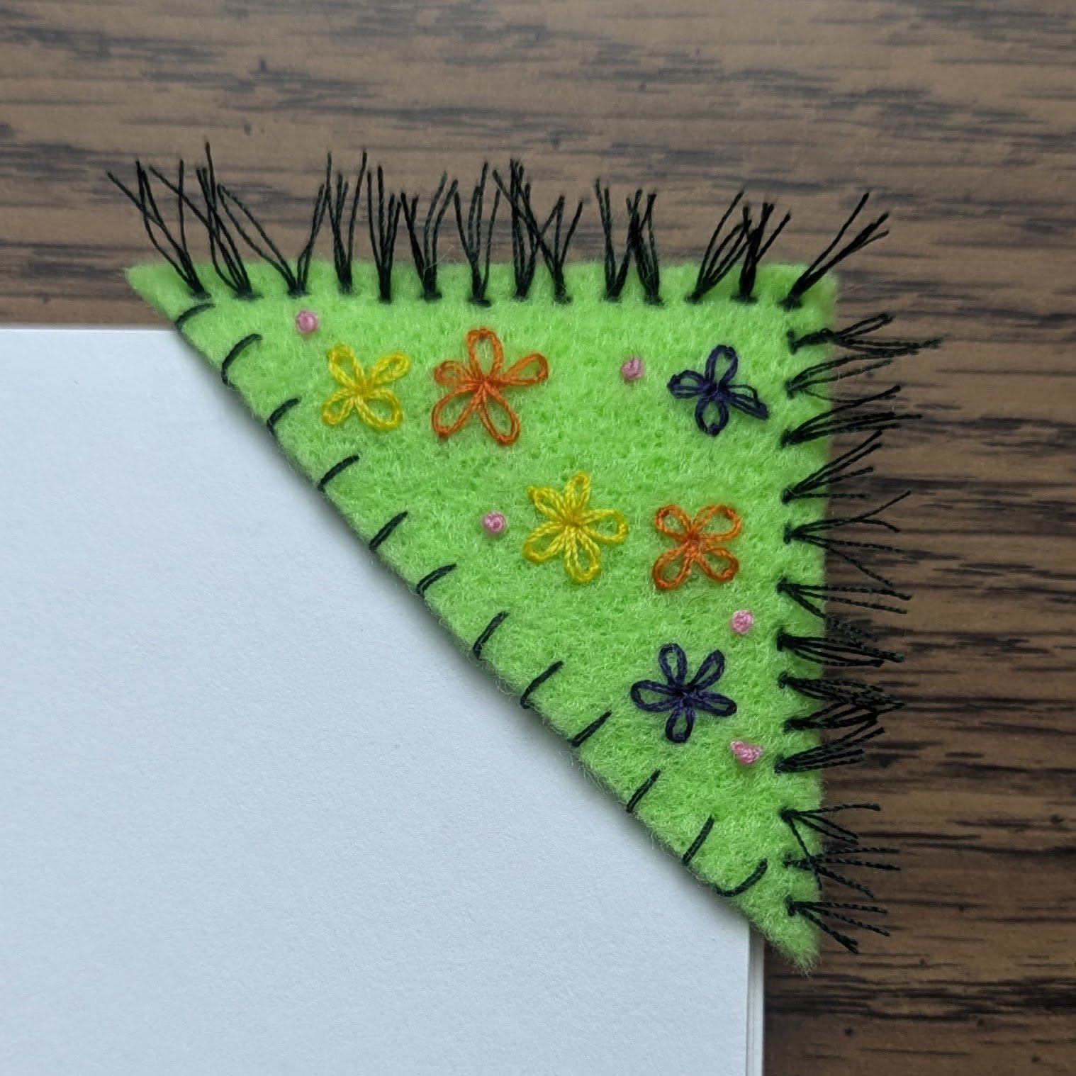 Flower Patch Embroidered Bookmark product image (1)