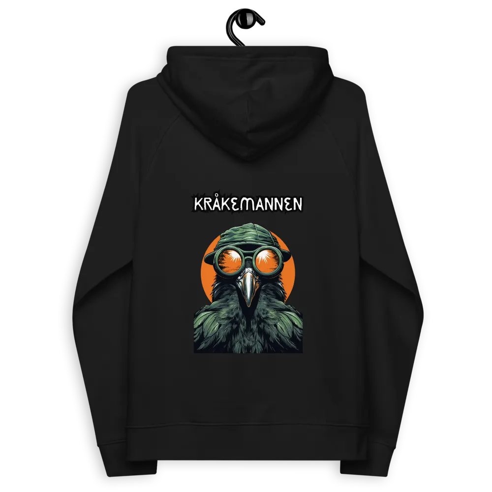 Unisex Eco Raglan Hoodie 🖤 THE NORWEGIAN CROW MAN product image (5)